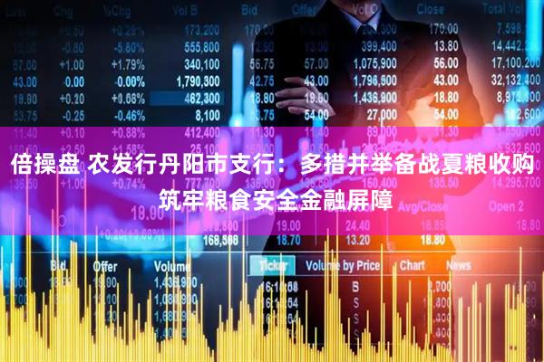 倍操盘 农发行丹阳市支行：多措并举备战夏粮收购 筑牢粮食安全金融屏障